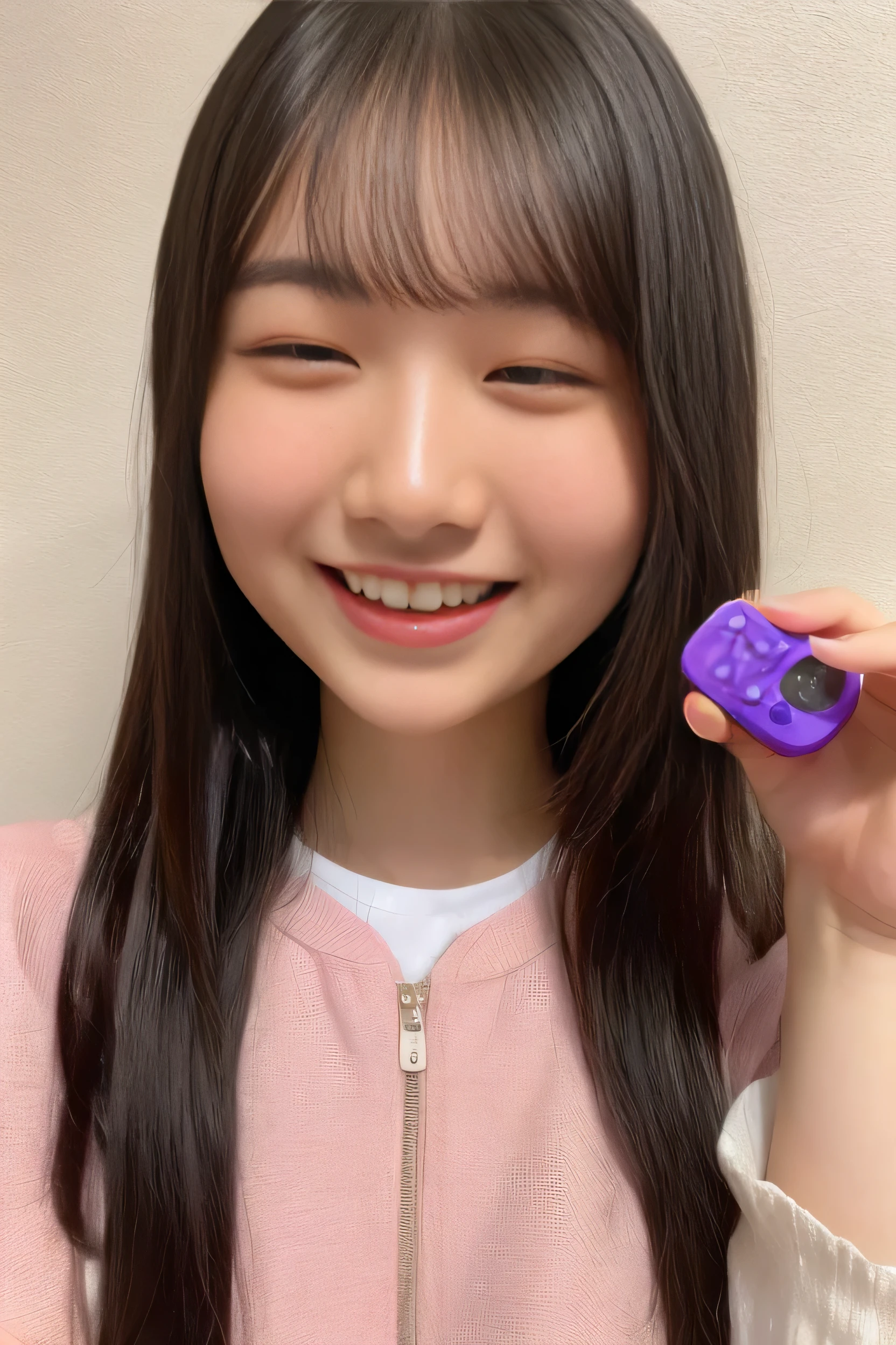 (Vibrator prank in public,She leaned forward.,(She closes her eyes),she yawns,Hand holding a pink remote control outside the frame,She wants me to stop using the vibrator)
(((top quality、Highest image quality、Greatest Masterpiece、8k)))、(((detailed face)))(((cute face)))(((Babyface)))(((Young contour)))(((Adorable eyes and nose)))、((No makeup))、((( detailed body)))(((perfect poddy line)))、(((long straight hair)))、((bangs))、((Black hair)),((skirt))