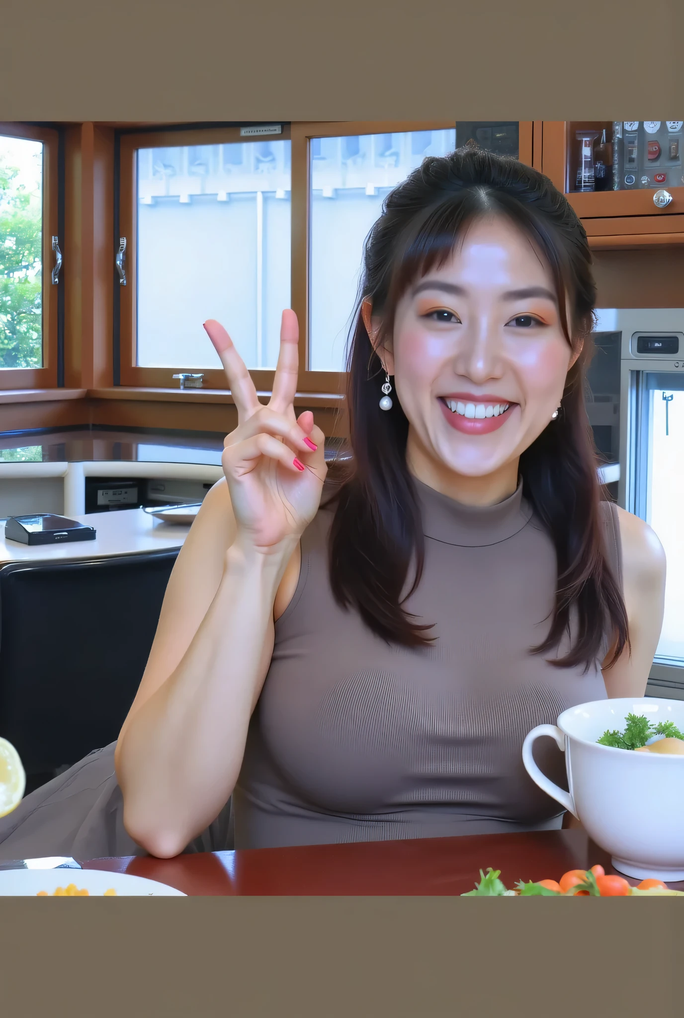 {{Highest Quality:1.8}}}, {masterpiece:1.8}, {:1.8}},,{natural makeup:1.8},{{Extremely elaborate facial eyes:1.8}, {{ Beautiful White Skin:1.8 }}}, {professional lighting)}},{High Precision Selection},{{{{Picture of a face above the chest}}}},{{high school students:16age :smile}} :{{small breasts:Nipples}},{ Shining Beautiful Skin:shouting pale skin:V sign},{red cheek:1.6},,{{{{smile:large double eyelids:mascara: teardrop bags:Long Rush:1.8}}},,{{V sign:0.8}},{{{{I can see through (({{{see through - tight shirt))-Nipples:1.8}}}},{{bob cut::Princess Cut:ponytail:1.8}}