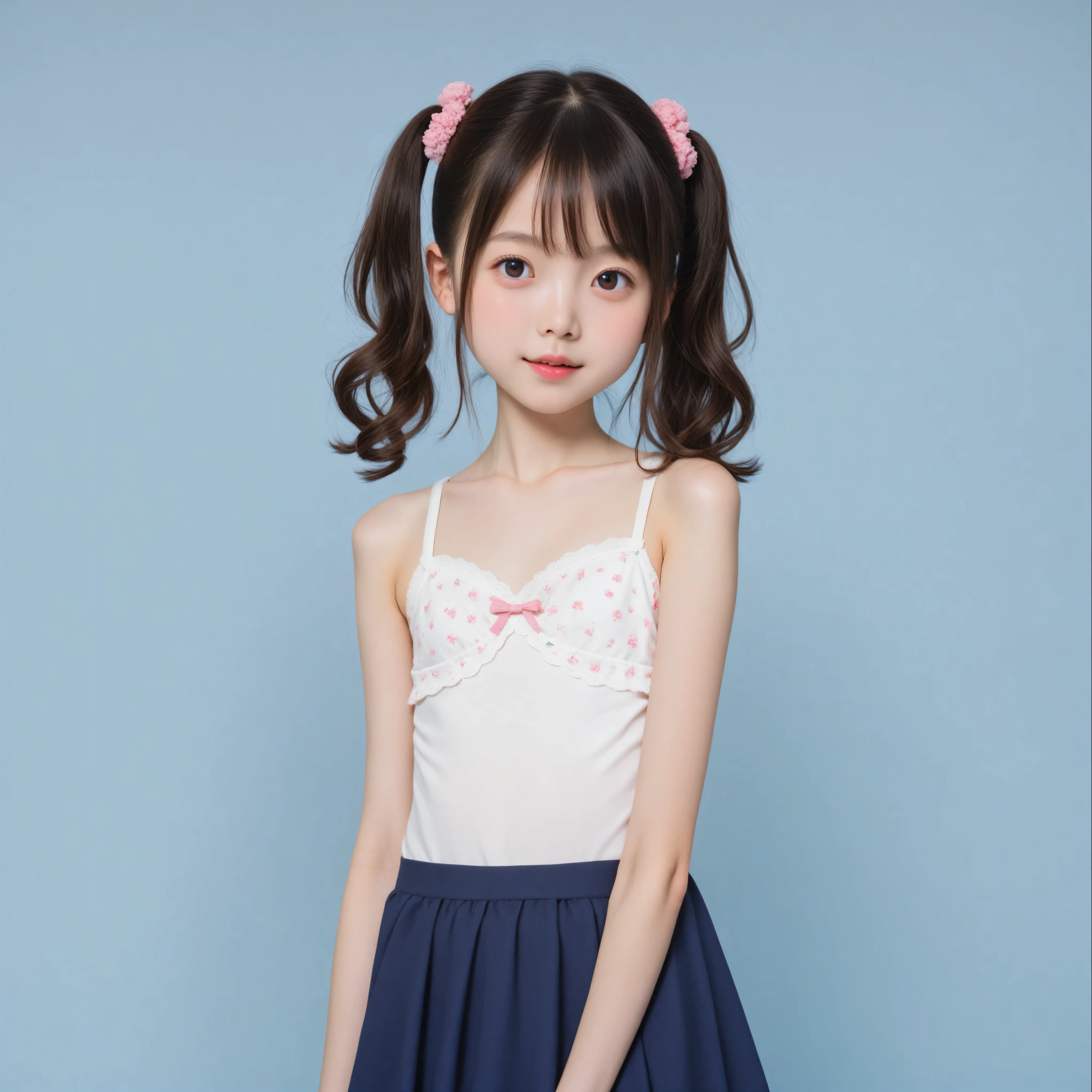 20 years old,detailed face and eyes,detailed skin,(slender:1.1),Picture,Rating_Safety,Realistic,score_7_up,score_8_up,score_9,(skinny:1.5),(tiny:1.1),(Toddler Bodies :1.0),A young and cute girl with left eyes,(younger:1.5),Hairpin,bed,maid clothes,camel toe,Raise your knees and open your legs to the sides,black tights