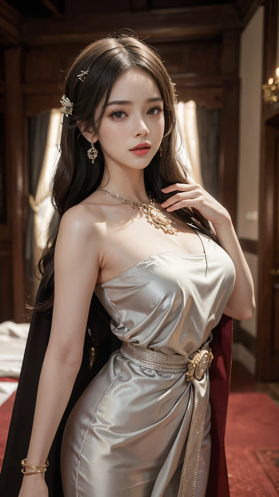 Arafei Asian woman with long hair and earrings poses for a photo, Elegant digital art, Beautiful Anime Women, Beautiful digital artwork, Attractive anime girl, Beautiful and attractive anime woman, Beautiful Anime Girls, Elegant digital painting, Beautiful and gorgeous digital art, Beautiful character drawings, Smooth anime CG art, Beautiful digital art, Digital Art Images, Beautiful girl model、Shiny Hair