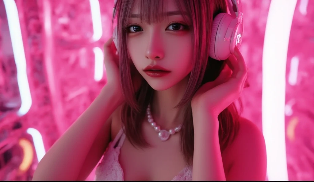 masterpiece, 4k, Bokeh, beautiful face, (multiple girls:1.4), Harem, group photo, (Cat ear:1.3), pink soft hair , looking at the viewer, (cow pattern bikini:1.2), sundown seashore, closeup