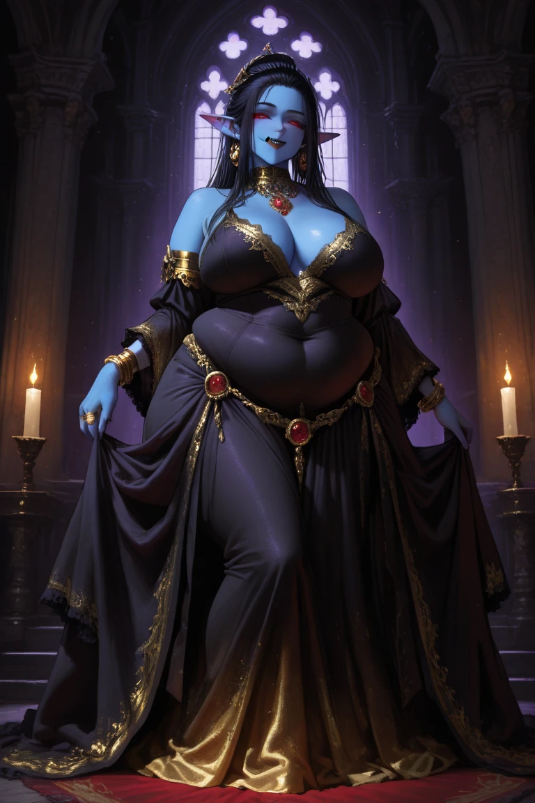 (pin up art of a huge tall woman, goliath, stone skin:1.4), 1girl, solo, mountain peak forest jungle, best quality, view from below, boob focus, rating_explicit, score_9, score_8_up, score_8, score_9, score_8_up, score_7_up, score_6_up, embedding:zPDXL3, (beautiful milf giant wearing magenta leaf shawl, medieval stockings:1.2), athletic, strong, wide , thicc, (chubby:0.5), massive , (colored skin, blue skin:1.2), messy hair, leaning over, looking at viewer:1.2), flirty expression, detailed tan eyes