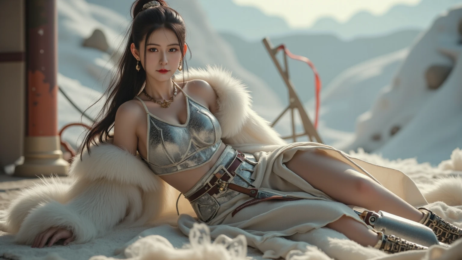 ( 8,000), ( masterpiece), (best quality), (super detailed), ( Award-Winning ), ,cinematic lighting, lens flare, flash, Girl in a dress standing in the woods, (photography), Model photo shoot, Beautiful Girl, (pretty face:0.8), Slim blond girl, fashion photography portrait, fair skin， curly blond hair ,  girl ，  perfect style  ,   beautiful face ,   Anatomically accurate  ,   highly detailed  and skin texture 、 beautiful eyes, beautiful eyes,  slender eyebrows ,natural blush,Grow skin  ,  White Skin: 1.2, ( Shiny Lips   : 1.4), slim body， slim body， slender hands behind the head， huge breasts，Fluffy， Smile， 精美的Jewelry，长如Fall的头发，  girl ，Innocent Expressions， light blush，The hair falls below the waist， pure white dress looms through beautiful , iris emblem, 白玫瑰Hair accessories, (Perfect makeup,  snow-white gloves, earrings,  Bracelet,  necklace, Jewelry, Hair accessories, shawl, sock, Knee socks, 吊garter, Foot ring, garter, 腿部garter),  (sexy的,  Perfect breast shape , Teardrop breast shape,  Snow White Chest ,  very detailed breasts , 34C cup),  Slim waist (Super high waist, Deep V, Low-cut, sexy, Likeable, Open crotch, (Clear , (High fork strangulation))), Slim waist ((( clear outline ,  , 透明sexy的穿着)),金黄的 long hair，雪白的 long hair，in love， black silk stockings，Inclined posture ，Sitting under a tree，Fall， Snow Mountain ，Smile， long hair