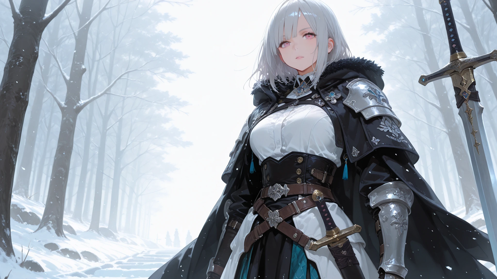 1girl, Sword, masterpiece, best quality, extremely detailed, 8K