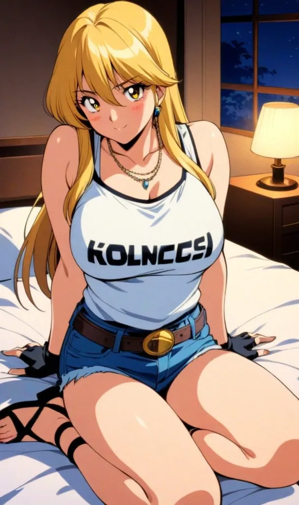 score_9, score_8_up, score_7_up,
best quality, masterpiece, ultra detailed,
<lora:Expressive_H:1>,
looking at the viewer, 
<lora:Everlasting_Summer_Slavya_by_GraffMetal:0.8>, slavya, blonde hair, very long hair, long hair, twin braids, blue eyes, large breasts,
cute goth girl, oversized shirt, boyfriends shirt, frilly panties, flashing panties, tattoos, looking at viewer, smiling, happy, large natural breasts, cleavage, anime, hips, flat tummy, (laying in bed), cinematic angle, unique angle, cinematic lighting, solo focus,
amazing background,