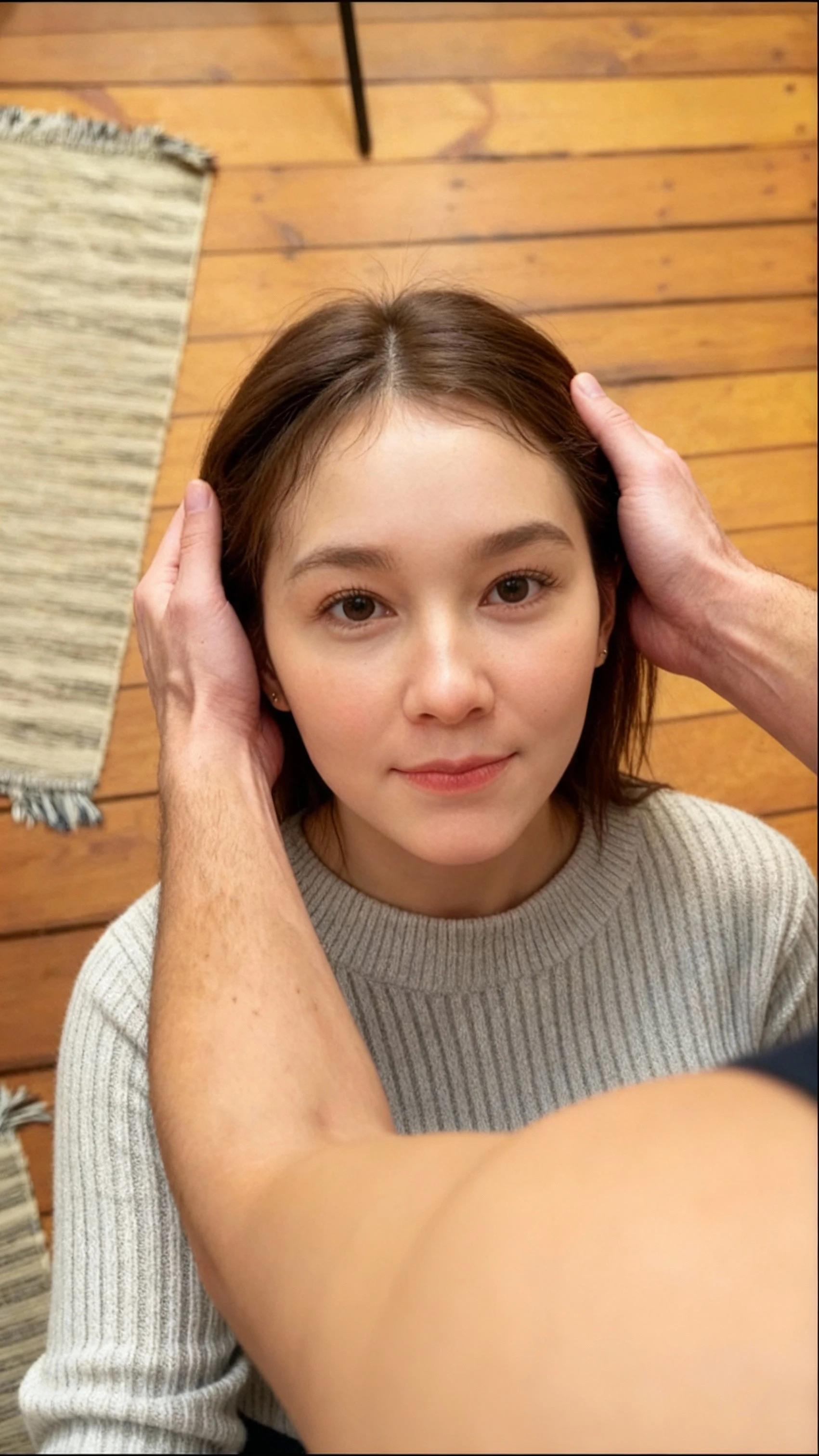 Ear perceiving sound waves
