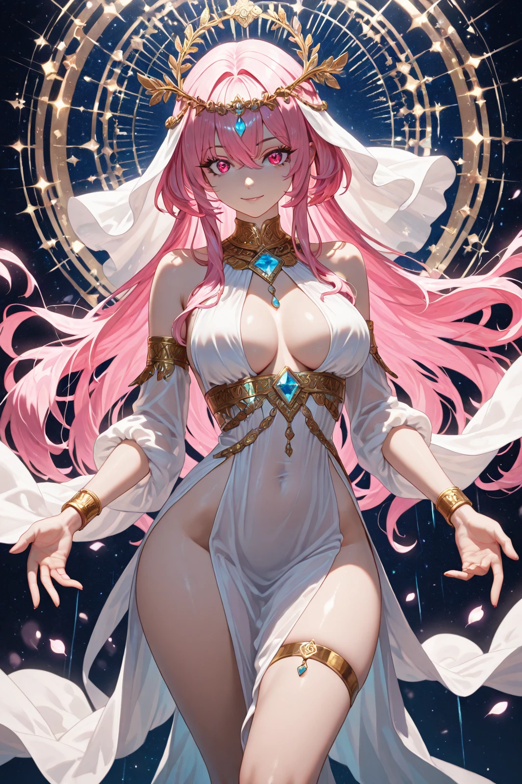 Yae Miko(purple eyes)(nude)(R-18)(explicit)(wedding dress)