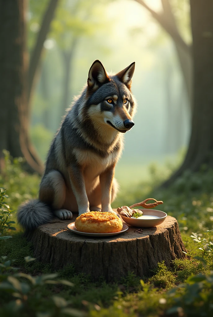 Crie um lobo mal comendo milho