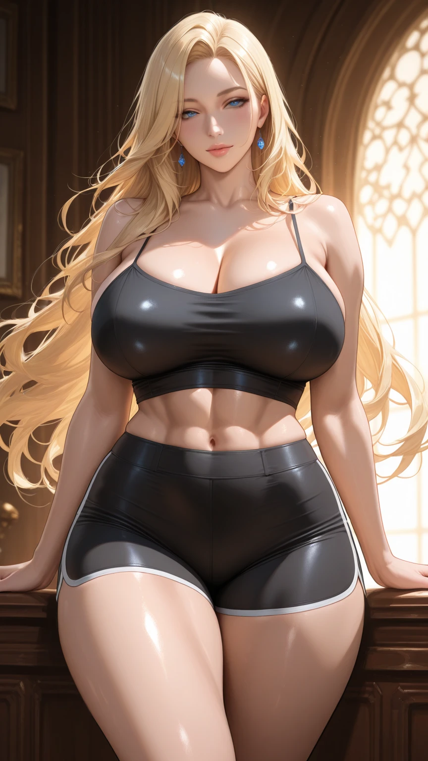 photo of (emma stone:1.1) (full body portrait) beautiful woman blonde hair, long hair,  nightclub, laying on couch, spreading legs, in  tank top, tight abs, stockings, pantyhose, (full body:1.3),  figure, (big :1.3),(bbw), 30 year old woman, curvy body, big body, (masterpiece) (best quality) (detailed) (8k) (HDR) (wallpaper) (cinematic lighting) (sharp focus)