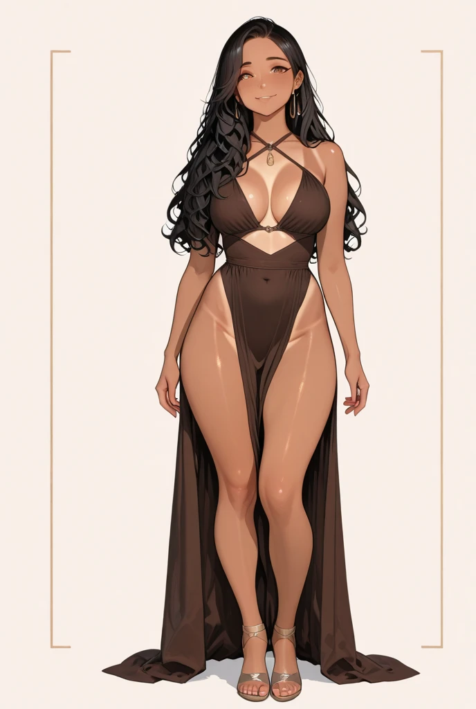 1girl, (solo:1.2), curvy, (masterpiece:1.2), (best quality:1.2), (perfect :1.4), (standing:1.4), (confident:1.2), smile, (:1.4), (cowboy shot:1.2),, hancock1, boa hancock, cleavage, black hair, long hair, epaulettes, long cape, crop top, long sleeves, side slit, snake earrings,, (japanese convenience store:1.4), (inside:1.3), modern, (konbini), shelves, groceries,, sinensian, (soft shading:1.2)