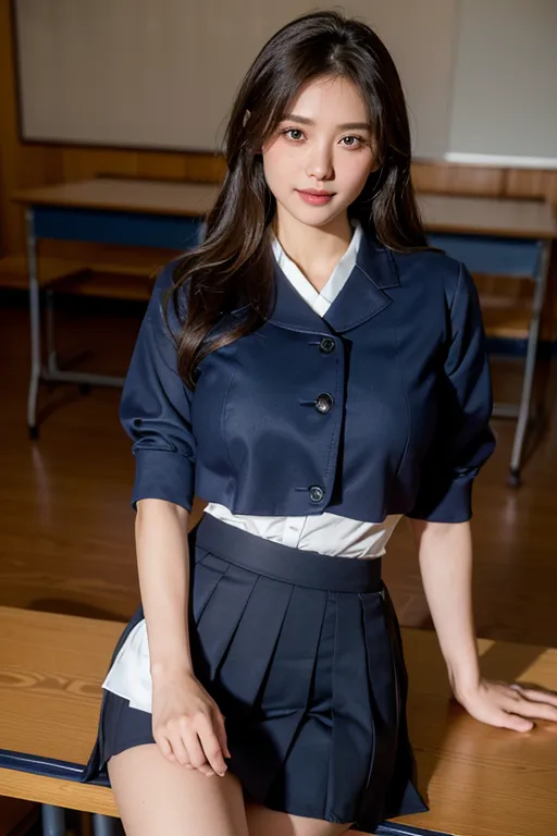 高精度制服美少女生成