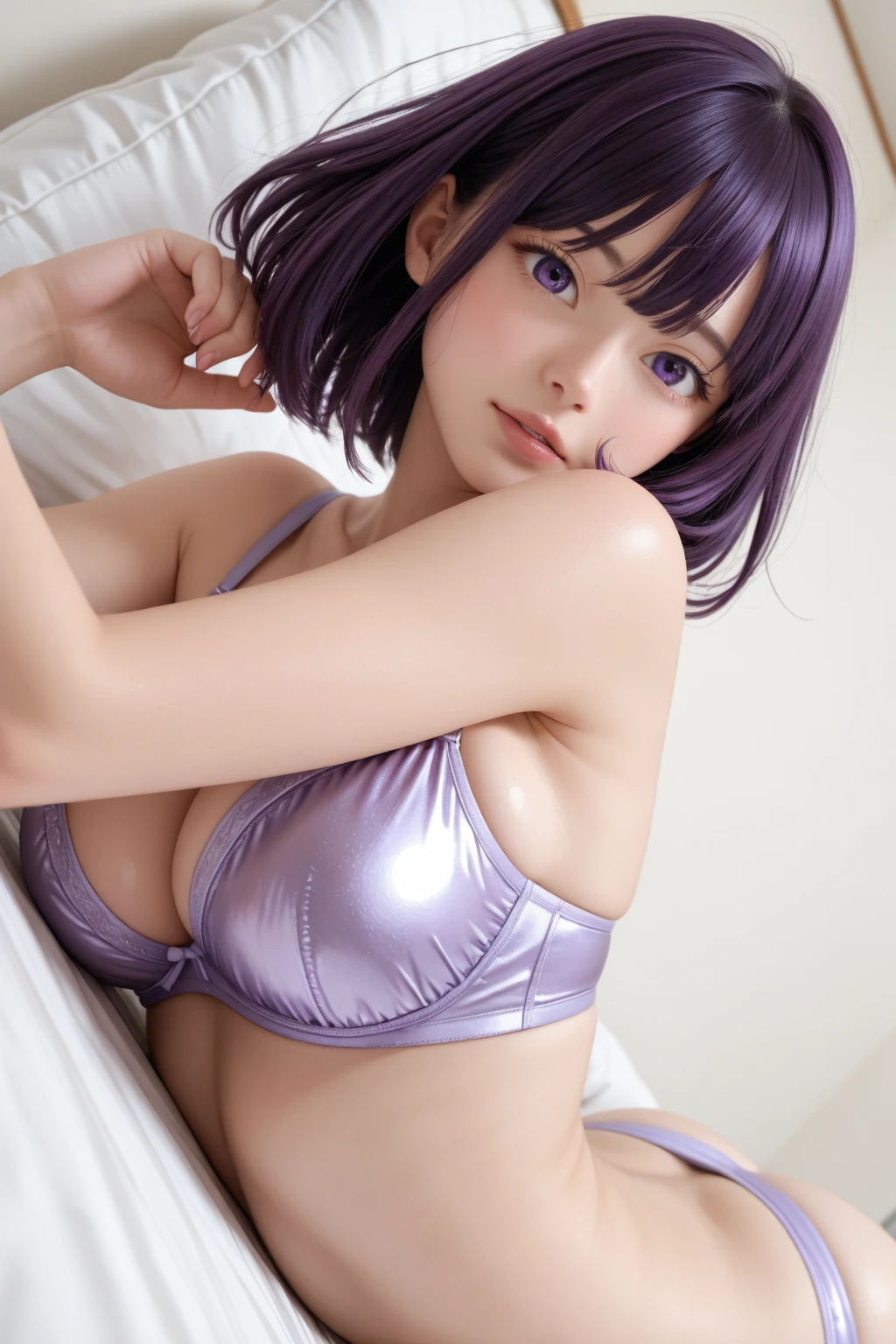 "AYANE" (best quality,ultra-detalhado,Realistic:1.37), retrato, Detailed eyes and facial features, olhos castanhos, textura de pele delicada e suave, Corpo Perfeito, textura ultra realista, smiling expression, maquiagem perfeita