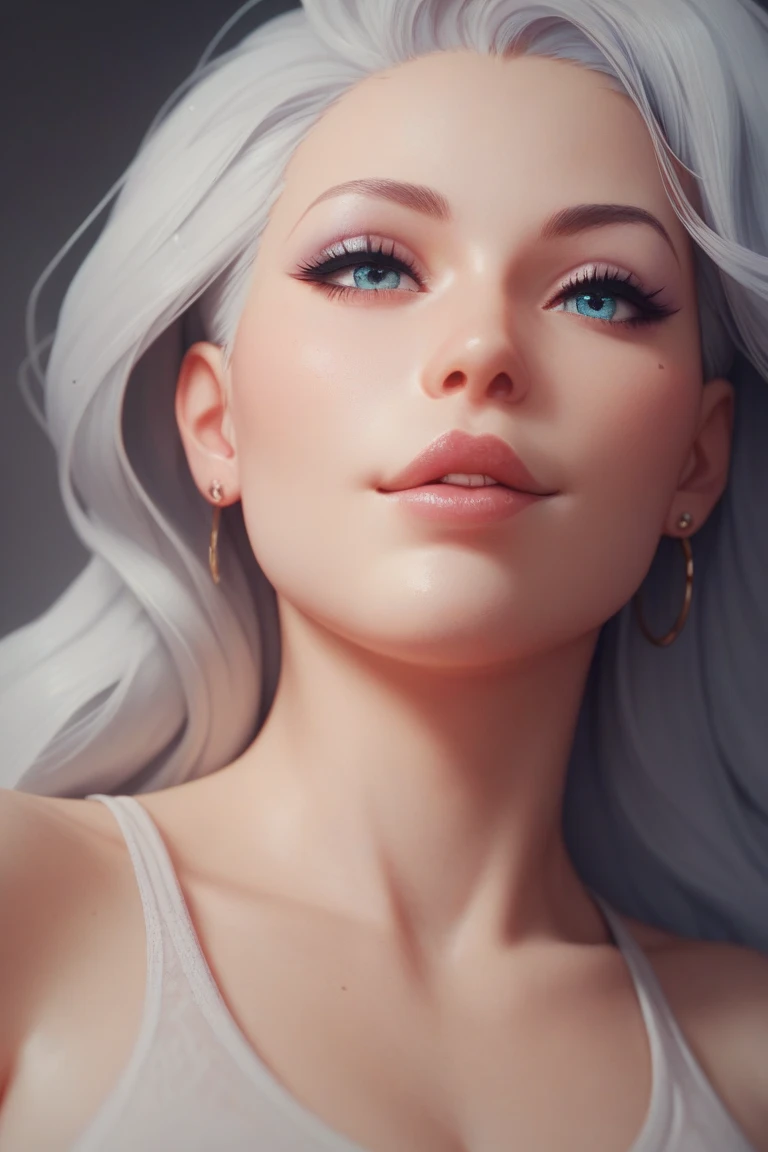 ((work of art)), ((best quality)), ((slightly above (cowboy shot): 1.0). A woman, 26 years old, ((platinum_hair)), white, silver hair, long hair, dreadlocks, platinum eyebrows, ((platinum_hair):1.0), beautiful girl, ((perfect_face)), perfect  proportions, suitable eye size, suitable nose shape, light_Green_eyes, fair skin, complexion pale, ((perfect_face):1.2), (perfect body: 1.0), (leaning forward,  tribal tattoo on the body. --ar: 0.4