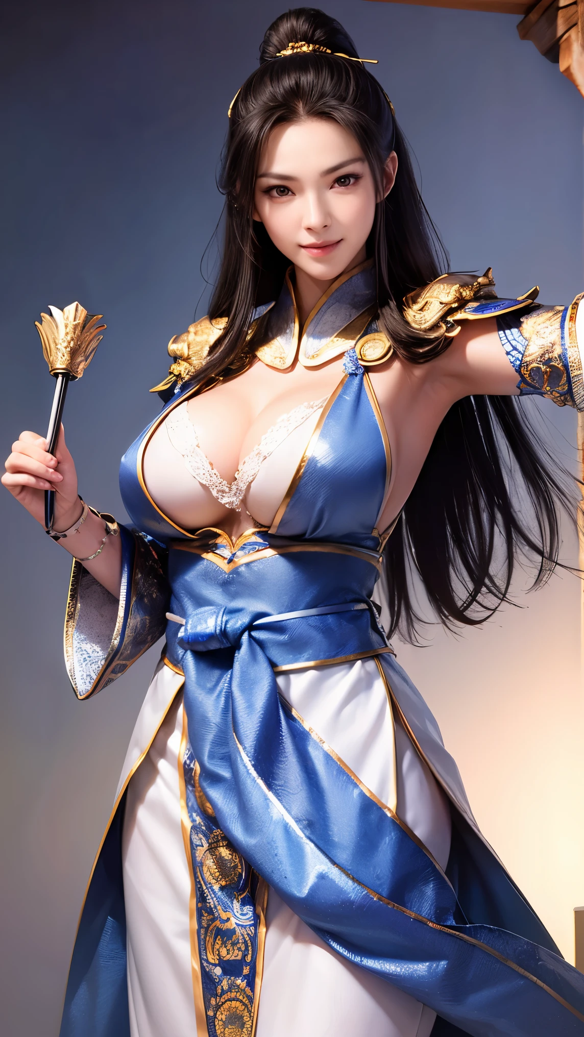 cowboy shot、Highest Quality, Ultra High Def 、 beautiful beautiful woman 、simple background、smile、8k、perfection, shiny skin, Pose , beautiful models in an old village, armpit, Art , Ancient Chinese Breastplate, cute faces getting creampied , young woman with her hands crotched、black hair、 両armpitでキラキラと光る, adipose muscle、clean skin、 white skin, Highest Quality, very detailed, fine, Nothing, 8K electronic wallpaper , beautiful in every detail,, Light brown, perfectionなダイナミックコンポジション, Beautifully Detailed, detailed hair for a calm face , Detailed realistic skin texture, smile, Magenta Clothing、