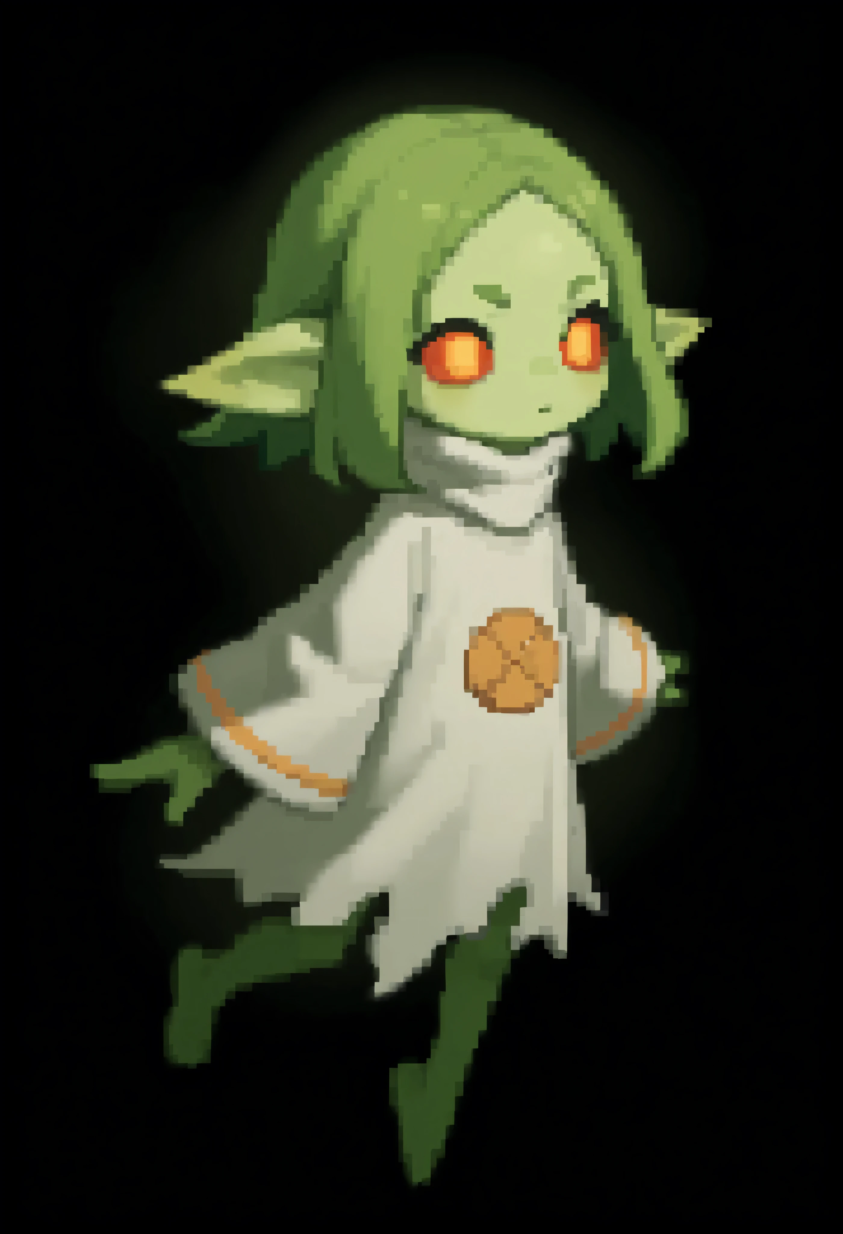 sheet green goblin ghost,solo,ghost costumel, #000000 black background,

