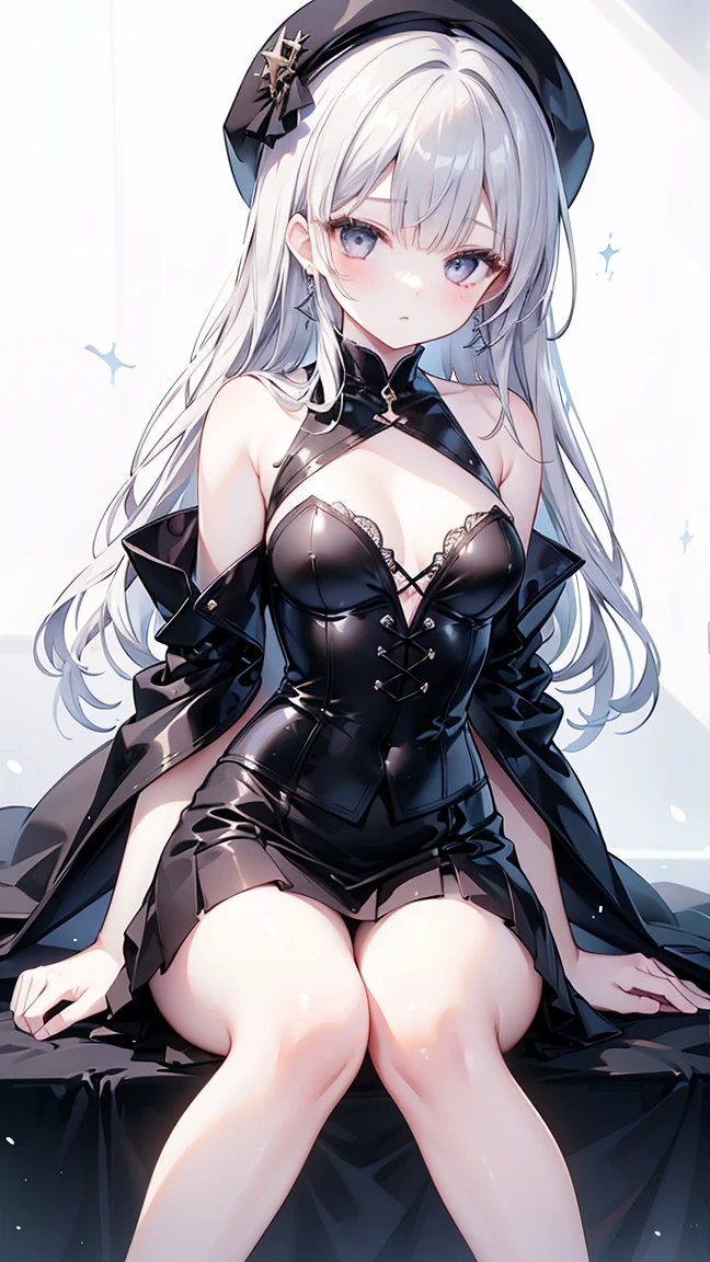 absurdres, RAW photo, extremely delicate and beautiful, masterpiece, Best Quality, ultra high resolution, 32k, hyperrealistic, ultra-detailed, (perfect :1.2), (anatomically correct:1.2), perfect figure, Perfect Style, Perfect balance, super Detailed skin, in her 20s, very Slim body, narrow waist, very small head, very small face, delicate facial features, handsome detailed woman, very detailed eyes and face, realistic face proportions, Realistic beautiful face, Realistic beautiful eyes, tearful mole, earring, (very huge round ), whole body shot, whole legs, medium hair, asymmetrical hair, indoor, black Loose fit openwork T-shirt,  shorts, visible through the knit,