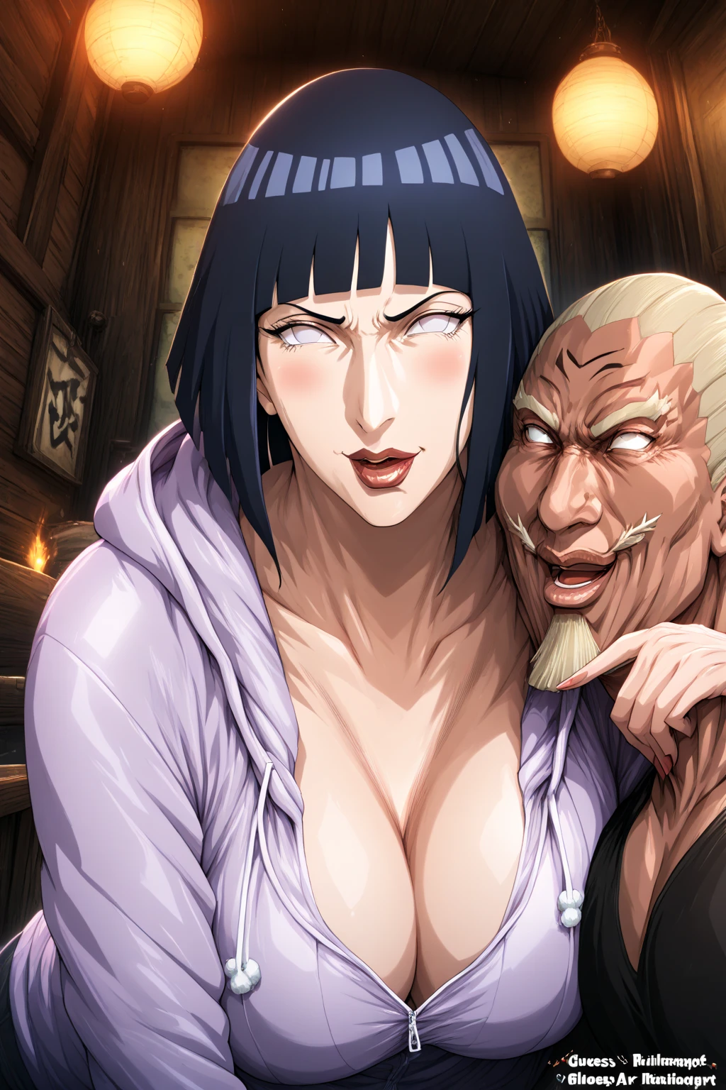 
masterpiece、Highest quality、One mature woman、Raikou、A motherly smile、Big Breasts、Purple Hair、Simakos、One girl、oni mask、Yakuza、older sister、Sharp eyes、Colorful eyeshadow、Facial scars、Staring at the audience、red kimono、ponytail、bangs、White Hair、Bangs' Big Breasts、slim、Full Arm Tattoo、、Pinup Pose、Portrait、An illustration 