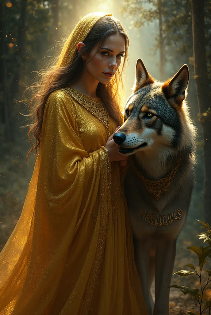 Wolves pack pre-Raphaelite painting
