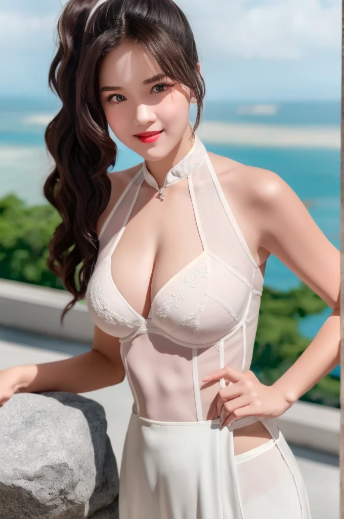 Full body close-up of a ????? slim woman， The whole body is white and slim，Wet pubic hair，?????，Completely transparent between the thigh gaps，Completely moist and transparent below the abdomen，?????? ???????????? cleavage，The gap between the transparent thighs exposes the woman's close-up，8k，frontage，Detailed features of female ????????? on the inner thigh，Very detailed，The shape of female ????????? on the inner thighs of women，Detailed details of the female ????????? on the inner thigh，The red color between the transparent thighs is clearly visible，slender thigh，Wear a transparent bra, ?????? exposure，Deep ?????，gorgeous chinese models, Very ???? asian girl