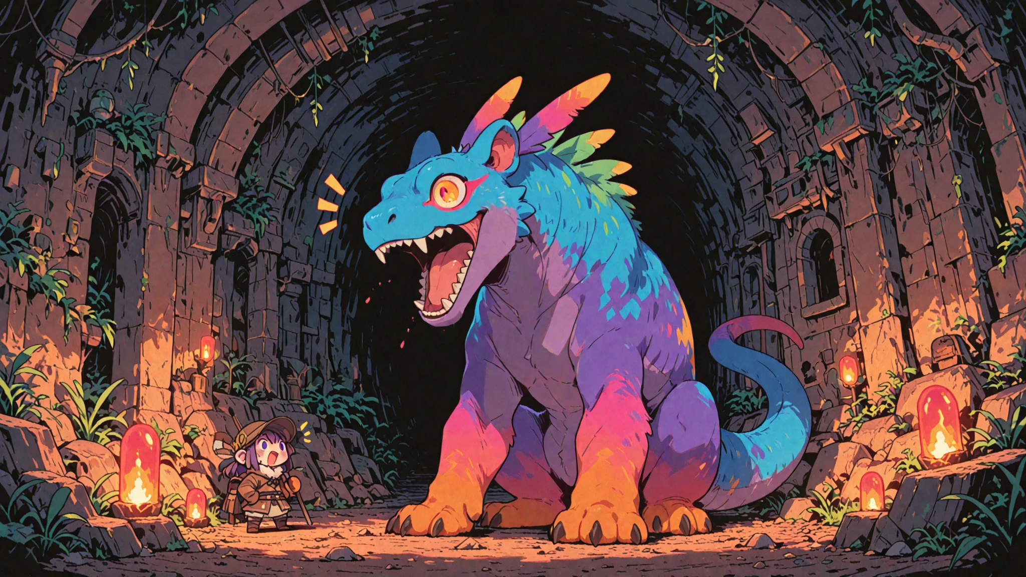 1men, pink hair, short hair, hair one side up, swept bangs, halo, devil wings, snake pupils, devil pupils, angry, open mouth, Surrealism, modern , UHD, high details, 16k