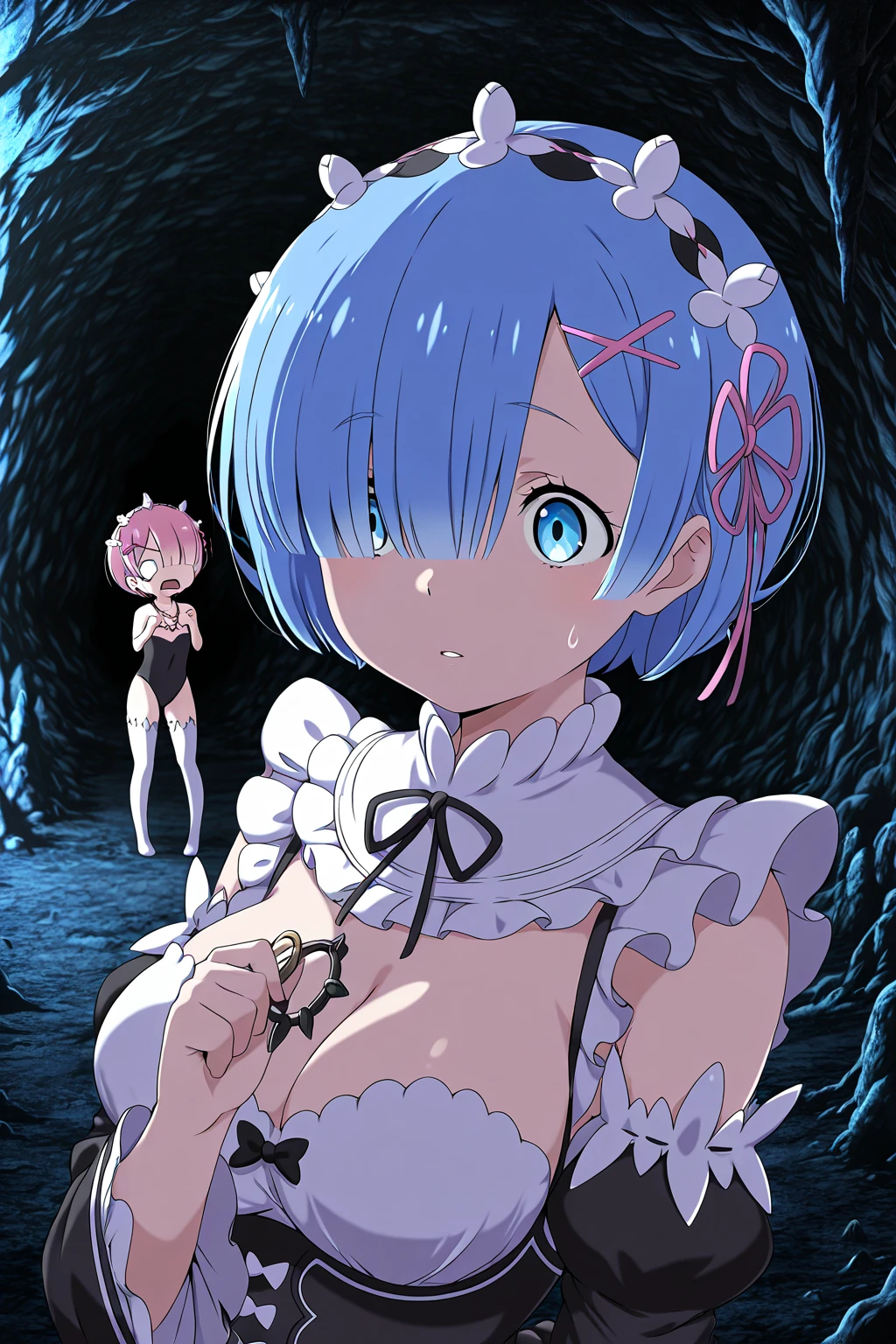 rem
1girl, watch the viewer, masterpiece, highest quality, {{{}}}}, { I have so many cockroaches in my }}, { The  is a nest of cockroaches}, { Cockroaches are overflowing from  }}}}, {{{Cockroaches are overflowing from the }, cockroaches are on the body, {{{Many cockroaches are trying to enter the }}, white micro 