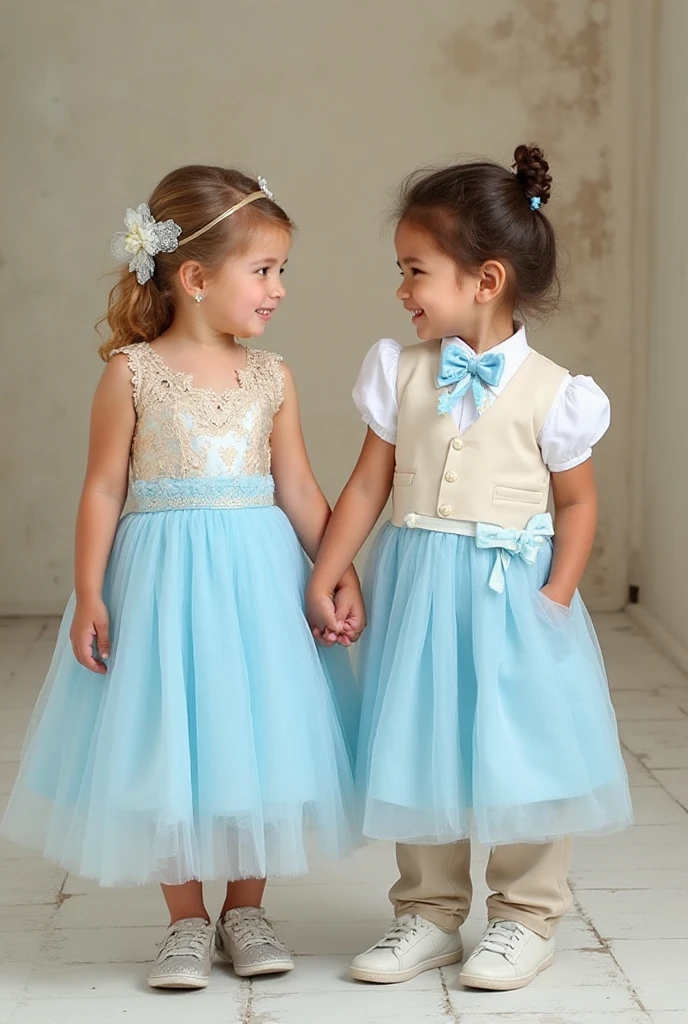 BLOND Girly and pretty TEEN boy in BLUE LONGSLEEVED Flower girl Dress with lacy collar and cuffs. On his legs, he wears kneesoks and strappy 1“ heels. His long dark blond hair tied in long HIGH PONYTAILS by WHITE ribbons tied in pretty pair of WHITE hair bows. He has a pretty face and blue eyes. He has A SIZE ?????. His ears pierced by pretty earrings. He walks through summer meadow. He looks happy in his girly BLUE LONGSLEEVED Flower girl Dress and HIGH PONYTAILS tied by pretty WHITE hair bows. ((Best quality)), ((masterpiece)), (detailed), 