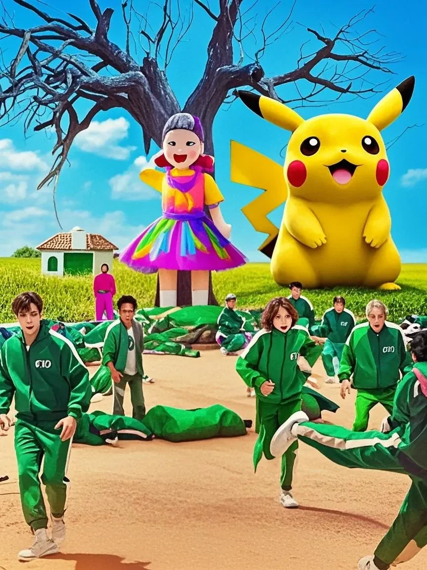 Upload two images, simply erase the areas in the background image where you want the Pokemon to appear, and click Start Generation!