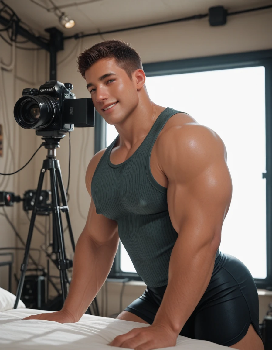 Masterpiece, denoise, void noise, one man, best quality, 8k resolution, male focus, focus only, amazing composition, volumetric lighting, super quality, elegant, Very detailed, front view, facing viewer, -----------, 35 years old, mature face, muscular, Caucasian, (((white skin, pale skin))), handsome, (detailed light-blue eyes), ((light blonde hair, messy medium hairstyle)), big ears, (hairy pectorals, thick plenty chest and body hair), (medium long beard), (((((Jim Sturgess mixed with Russell Tovey))))), (((big , perky ))), ------------, (((detailed black briefs))), ((())), ((sitting)), (((pov, chest pov)))