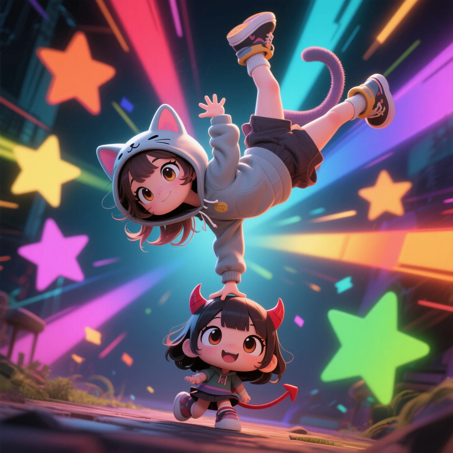 desenho em 3d cartoonizado, human body of the black race, from the waist down the smoky body as if coming out of a magic lamp, usa uma camiseta branca com colete vermelho, usa um brinco de ouro em formato de argola na orelha direita, wears two thick gold bracelets on his arms, The appearance of the palanca is friendly, com olhos grandes e castanhos, cheio de brilho, inspirados nos desenhos da pixar studios, She's smiling and her smile has a sparkle............., inspirado no sorriso do personagens da pixar studios, para lA^Mpada Mágica is golden like in Disney cartoons.