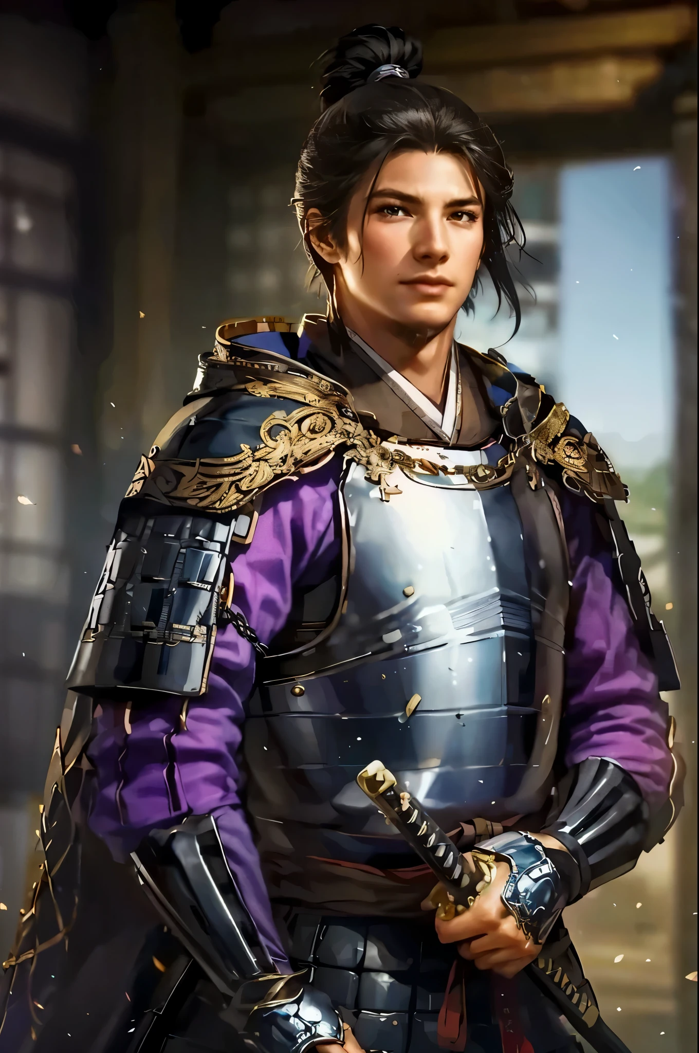 Black cloak collar、finely embroidered with gold、beautifully crafted