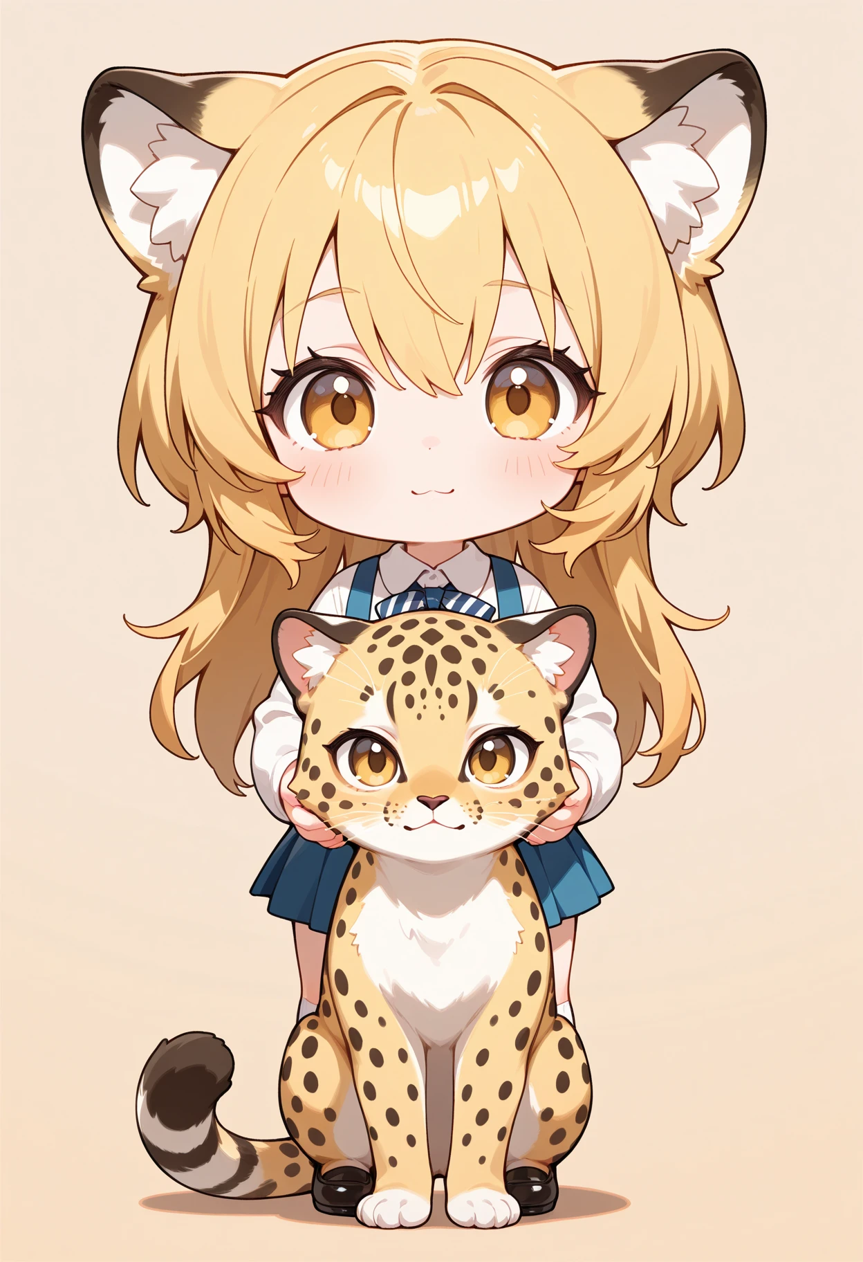 (A Cheetah:1.5), Hatsune Miku, (chibi:1.5), full body, Big Eyes, dance, (masterpiece), highest quality