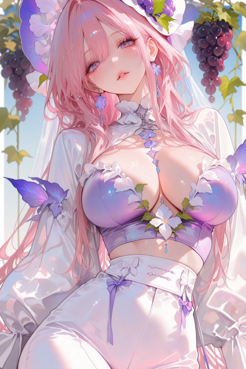 beautiful woman，Folk Girl，Twist，Wear a strapless wedding dress with no straps.，countryside，countryside，beautiful scenery，European Middle Ages，smile with teeth，forehead，forehead exposed，big ????，rift, (Elf Princess),,(((large ???????:1.4,pink,The ??????? are clearly visible...))),
