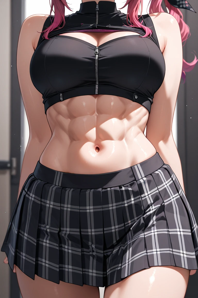 Boy, male body, adult, girl face, seductive face, seductive look, long pink hair, perfect body, fit body, fulfilled sleeve shirt, muscular, small ?????, jeans, bulge, ?????, femboy