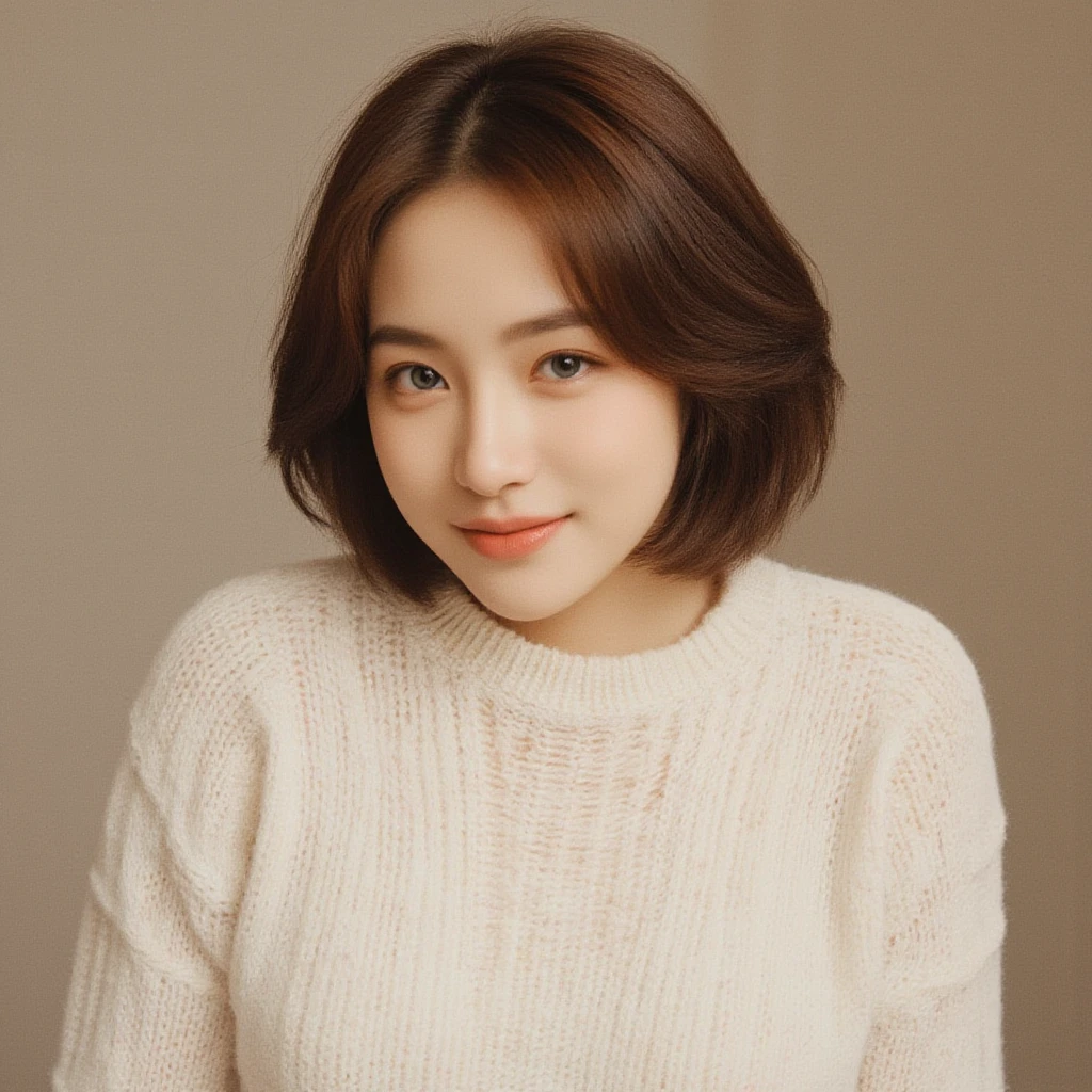 random pose, mix 4, (8K, Raw photo, highest quality, masterpiece: 1.45), (realistic, Photoreal: 1.37), one girl, cute, laughter, professional lighting, Plain color,photon mapping, radio city, Physically based rendering, gradation gray hair, gray hair, very short hair:1.5,gal,Handsome, with a girl,Long-sleeved shirt,highest qualityの写真, High resolution, 1080P, (clear face), (Detailed  description), (detailed description of hands), (masterpiece), lively, extreme light and shadow, messy hair, masterpiece, rich details, (detailed  features), (highest qualityの写真), (masterpiece), (finely tuned), dual、look in front of you, thin clavicle,white simple background