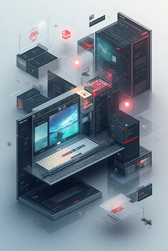 Digital ecosystem, digital service platform, data center, IoT device, cloud computing, artificial intelligence, smart city, blind box toy style, high detail, ray tracing, stereogram, three sided view, Op art, 8k, high details, high quality, 8k, masterpiece, ccurate, best quality --auto --s2