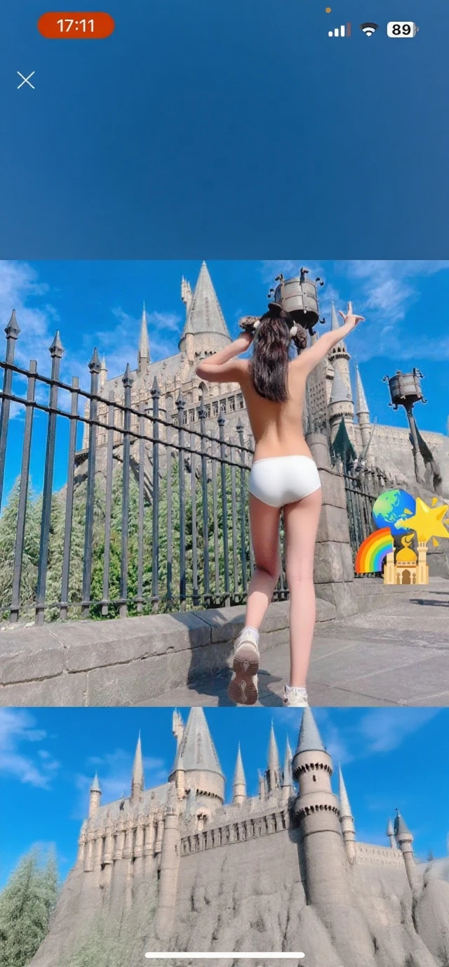 Asian girl fully ????? in disneyland