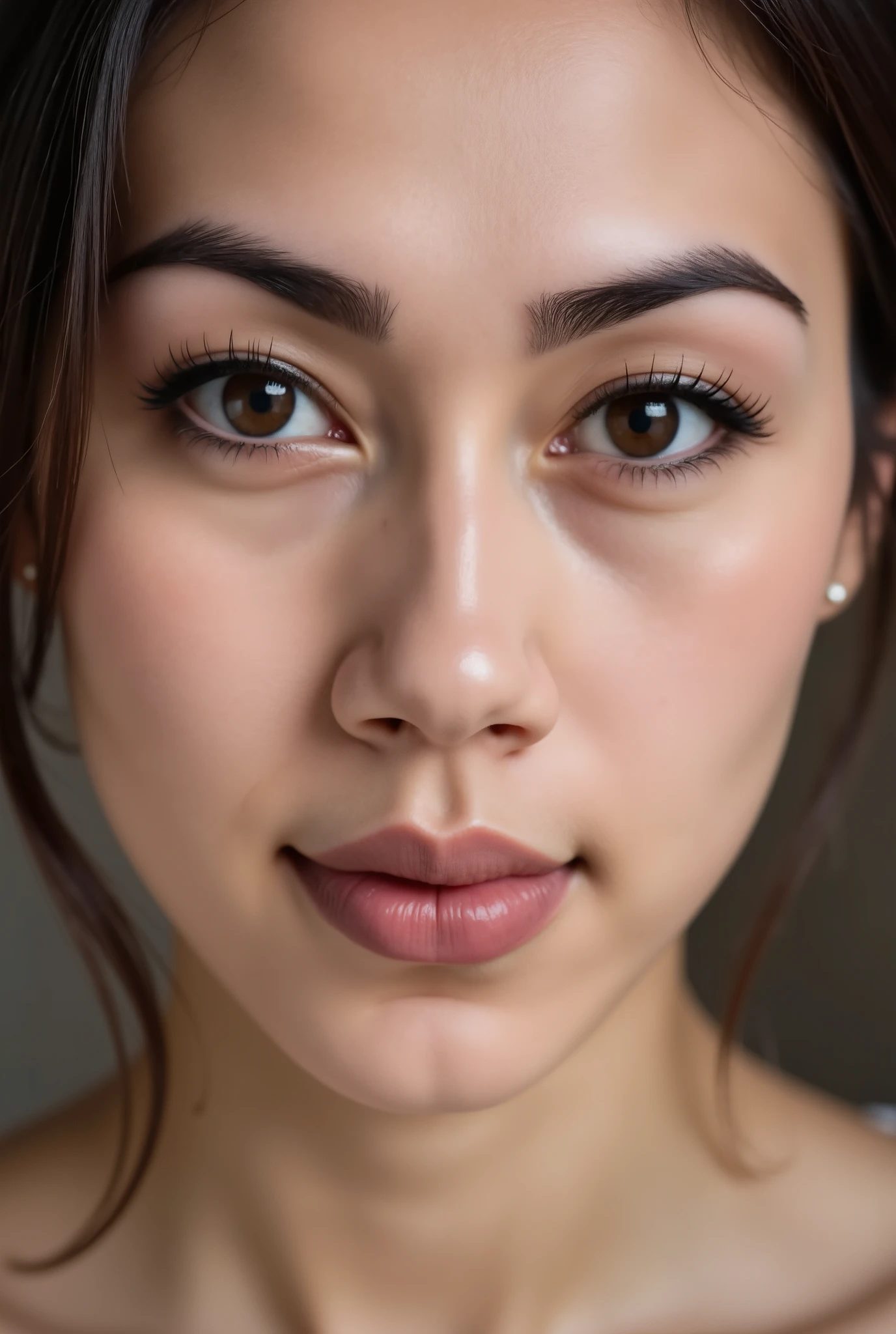 Profile photo S+R closeup woman face detail texture skin