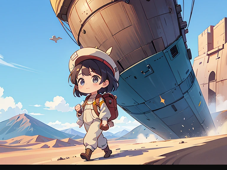 little girl selling rockets