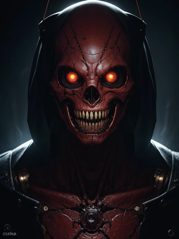 a gorgeous adepta sororitas from the movie tron, glowing skull armor, spikes, teeth, monster, dirty tentacles, pus pimples, cracked truenurgle, detailed face and eyes, beautiful lips, extremely detailed, 1girl, oil painting, concept art, dark fantasy, cinematic lighting, dramatic shadows, vibrant colors, moody atmosphere, hyper detailed, 8k, photorealistic
