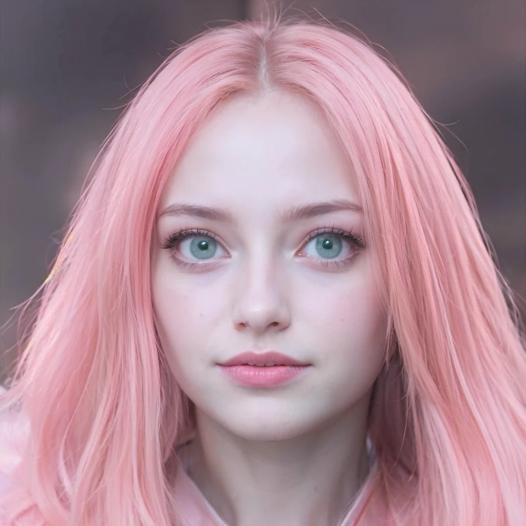 blond woman with pink hair and blue scarf looking at camera, color portrait, with pink hair, belle delphine, flowing pink hair, pink hair, portrait color glamour, pink wispy hair, long flowing pink hair, pink girl, long pink hair, pink and blue hair, inspired by Glòria Muñoz, fanart, blonde hair with pink highlights