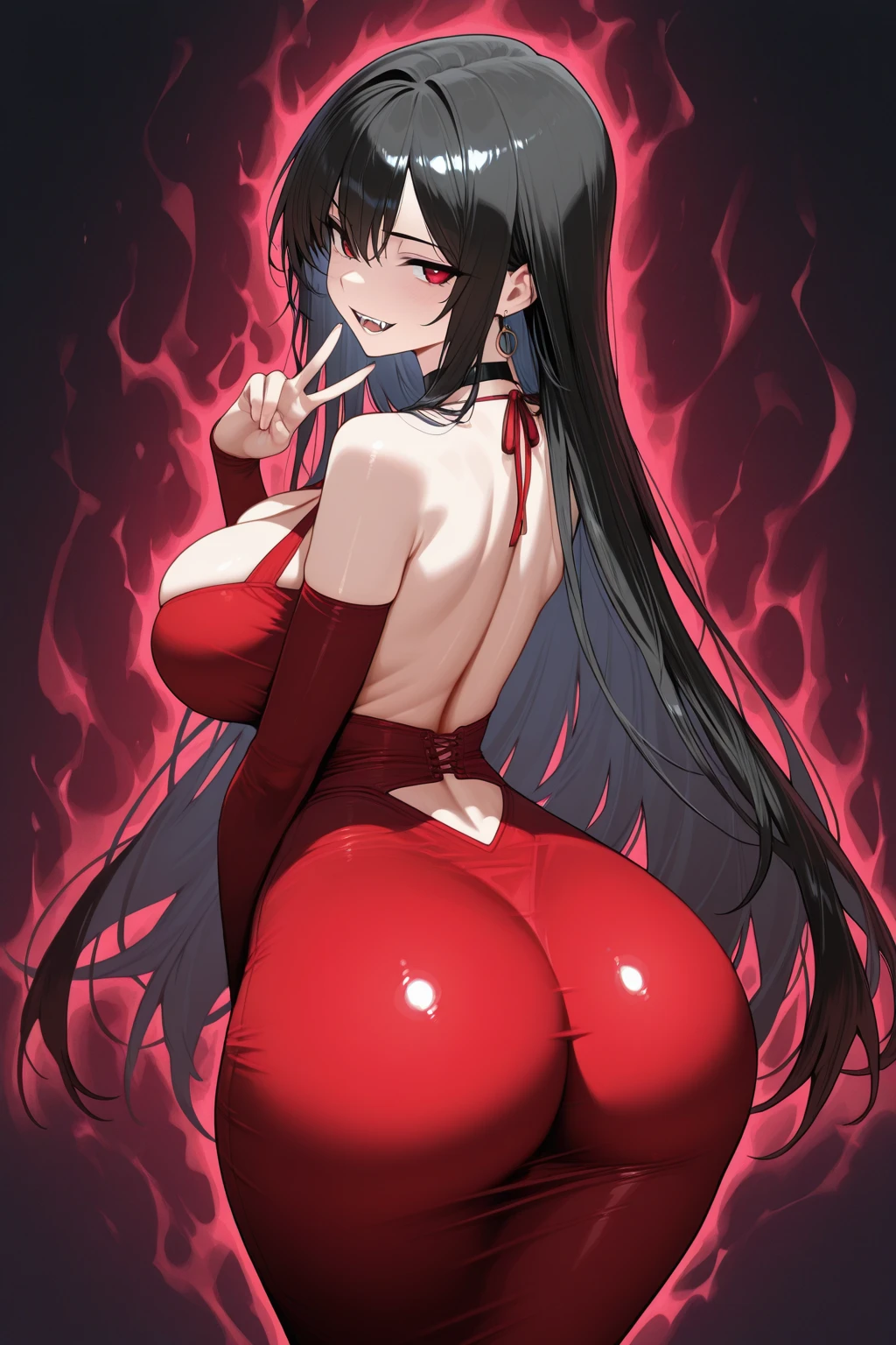 score_9, score_8_up, score_7_up, source_anime, masterpiece, highres, best quality, 4k, very aesthetic, detailed background BREAK, ((referencePose, plus face++, faceless, no face)), 1girl, solo, solo focus, female only, cowboy shot, (from aside, view from aside), very long hair, barefoot, huge breasts, wide hips, thick thighs, huge ass, navel, curvy, voluptuous, wide hips, completely nude, arms up, hands behind head