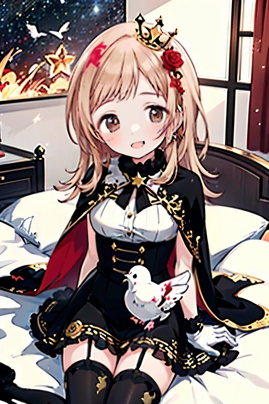 (opaque solid black knee socks:1.5),