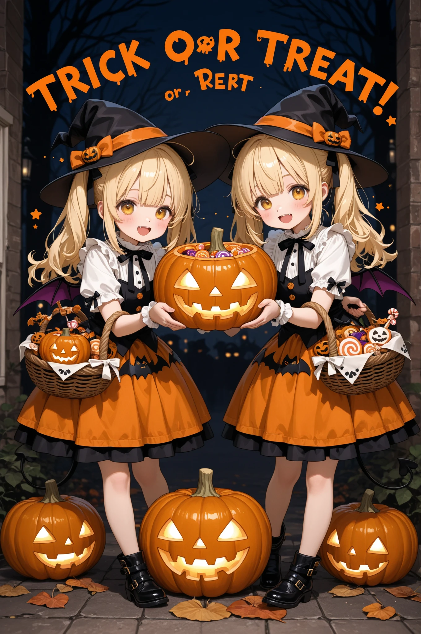 Create a detailed, high-quality fan art cover for a doujinshi based on a slice-of-life anime series, featuring a close-knit family enjoying Halloween together. The scene should depict a festive and joyous atmosphere, with the family members laughing and surrounded by sweets, and the  holding a jack-o’-lantern. The parents are amiably giving out treats to the . Capture the warmth and happiness of the family moment, with a focus on expressing the characters’ enjoyment of the holiday. The image should be in a vertical format, with vivid colors and a homely, welcoming vibe, suitable for a fan-created work that could be shared on platforms like Pixiv or Twitter,