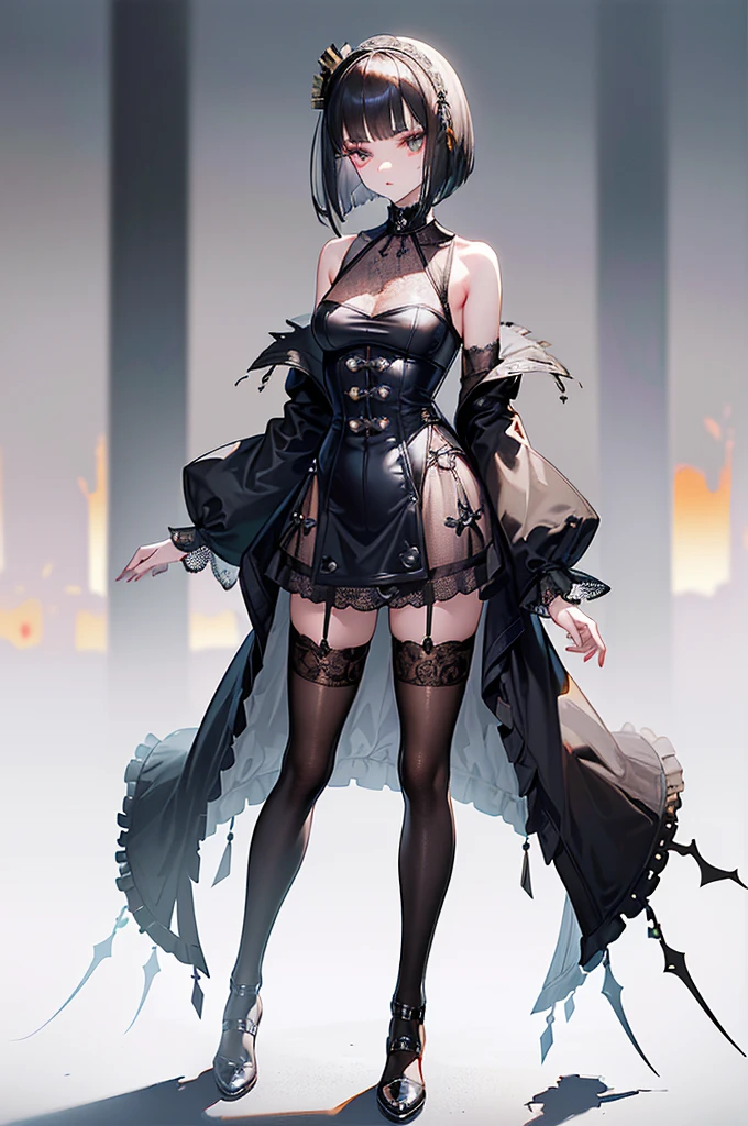 Make a goth with short hair 