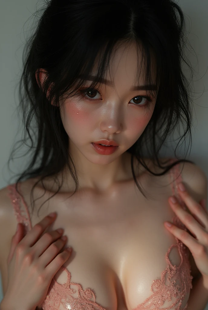 (????:1.5).(masutepiece, Best Quality:1.4), Beautiful face, 8K, 85 mm, absurderes, (Miko costume:1.4), close up of face, violaceaess, gardeniass, Delicate girl, Solo, Night, Looking at Viewer, Upper body, Film grain, chromatic abberation, Sharp Focus, face lights, Professional Lighting, Sophisticated, (Smile:0.4), (Simple background, Bokeh background:1.2), Detail Face,Background of the fireworks display、(Chunky lips:1.5)、(Duck mouth:1.5)、(Keep your mouth shut)、(Lie on your back on the futon、With a frustrated expression on his face、She stares at the viewer with an expression that looks like she is about to cry:1.6)、(It's toned)、(Very short cut:1.5)、(Oku Duplex:1.5)