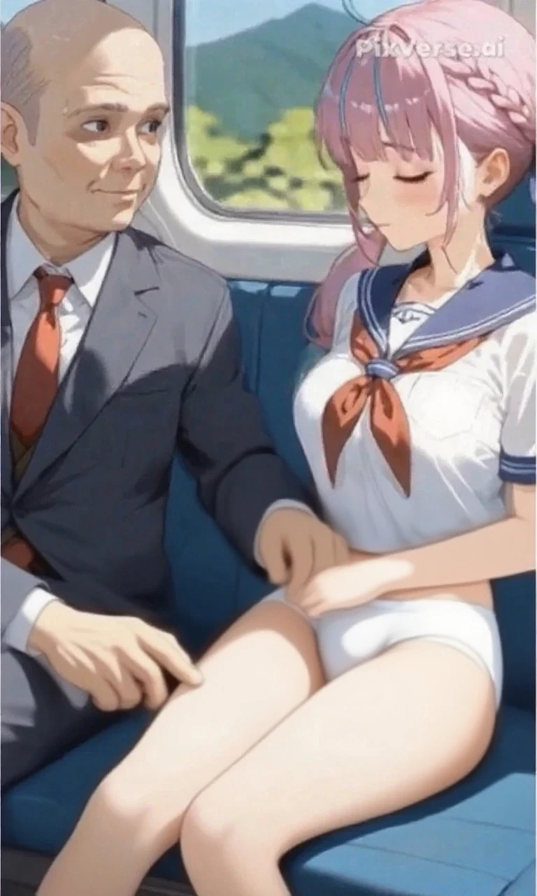 (​masterpiece:1.4)、(1man:1.7),(1male people:1.9)、1girl、(man whispers to girl:1.9),(A man is touching girl's crotch:1.9)、student clothes、standing,on the train、man touching the crotch of girl、(Cute 14-year-old girl with semi-long hair and 50-year-old man with short hair),obscenity:1,2、Metamorphosis:1,2、NSFW:1,2、caress:1,2、Wrinkles between the eyebrows、Touching each other's crotches、red blush,red tie,junior high ,wite blouse,Dark blue pleated skirt、tre anatomically correct,(skinny:1.0),tikan,