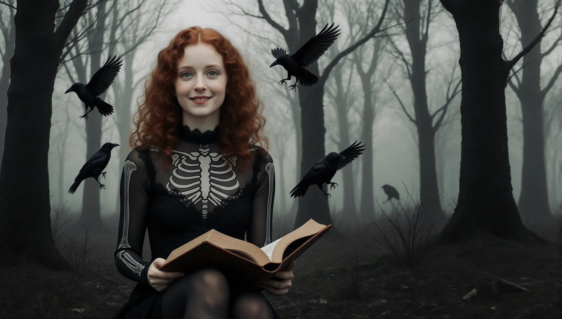 The red-haired witch in the dark forest