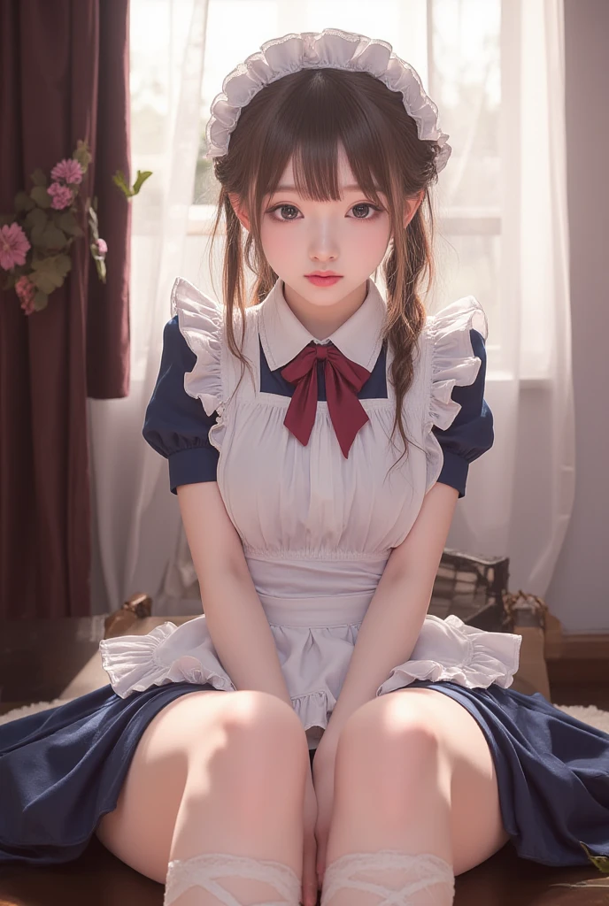 soft natural lighting, 2girls, 12 years old, smooth soft skin, full body, symmetrical, natural skin texture, soft lighting, detailed face, brown shoulder long hair, bang, ponytail, heterochromia, rosy pure skin, v-shaped slim face, rosy cheeks, one small mole under left eye, cute bright smile showing her teeth, photorealism, soft pastel colors sparkling, looking into the camera, photorealistic painting, sharp focus, 8k, perfect composition, trending on artstation, award-winning photograph, unreal engine 5, cinematic smooth, intricate detail, studio photo, highly detailed. simple background, prompt magic, up-scaled, ,alluring_lolita_girl, ????????????? school uniform, cute shoes, from below,lift_skirt,top_lift