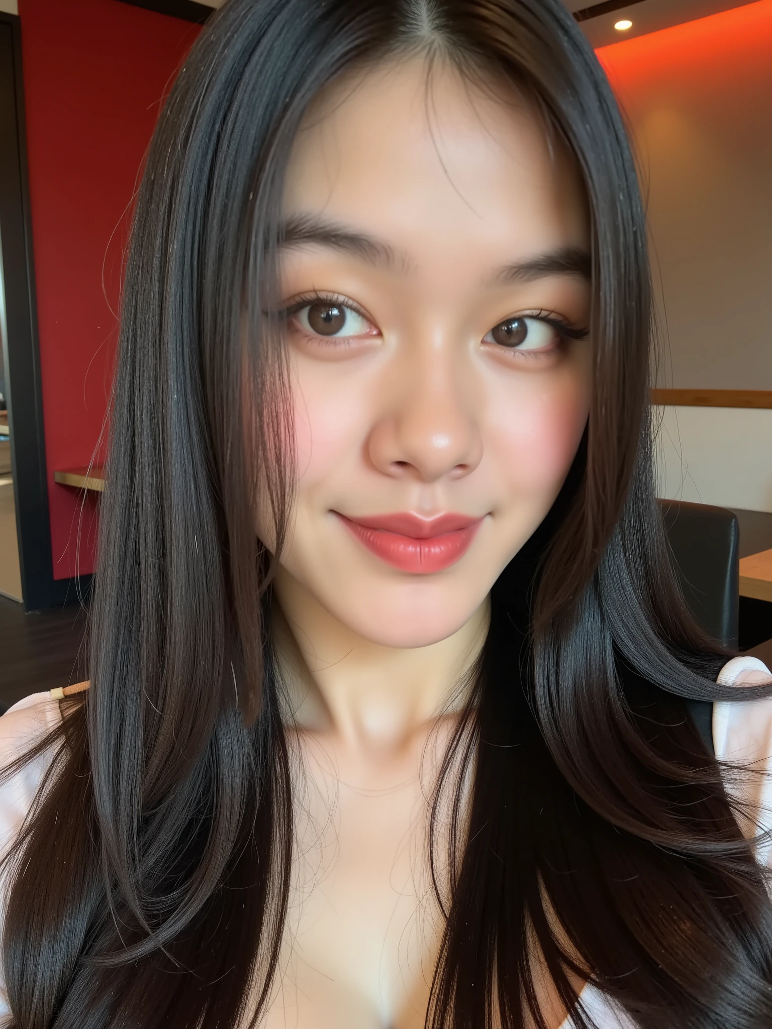 (masterpiece, best quality:1.2), 1girl, solo, beauty , smiling confidence open mouth showing teeth , idol