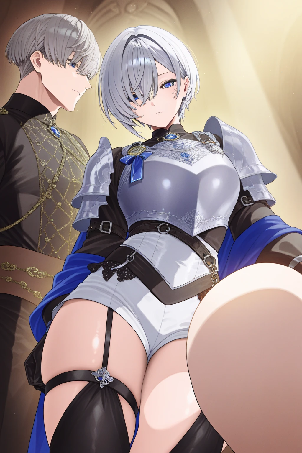 {{{masterpiece}}}, {{{best quality}}}, {{ultra-detailed}}, {illustration}, {{an extremely delicate and beautiful}}, 8k, nsfw, djeeta(granblue fantasy), djeetadef, solo, 1girl, cute face, blonde hair, short hair, brown eyes, gigantic eyes, pink hairband, pink dress, pink skirt, brown thigh boots, collarbones, gauntlets, armor, thighs, zettai ryouiki, BREAK, NSFW, girl with anime face is fucked by a man, A man and a woman are having intense sex that drives them crazy, ((1man and 1woman, having sex)), (SEX:1.5), (reverse suspended congress:1.3), Carrying Sex, Rear cowgirl position, {{{penis into pussy}}}, stomach bulge, hetero, sex with men, nipples, elongated penis, veiny penis, testicles, sex from behind, open vagina, clitoris, nail, {{{grab thighs}}}, spread legs, {{open vagina, spread pussy, pussy, clitoris glans, urethra, vaginal opening, labia minora, uterus, smooth pussy}}, taking off clothes, open clothes, Open shirt, open jacket, breasts, nipples, lift up skirt, blush, open mouth, embarrassed, naughty expression, raise your legs, M-shaped spread your legs, {{{uncensored}}}, Handsome young man, interracial, netorare, hug behind, male body